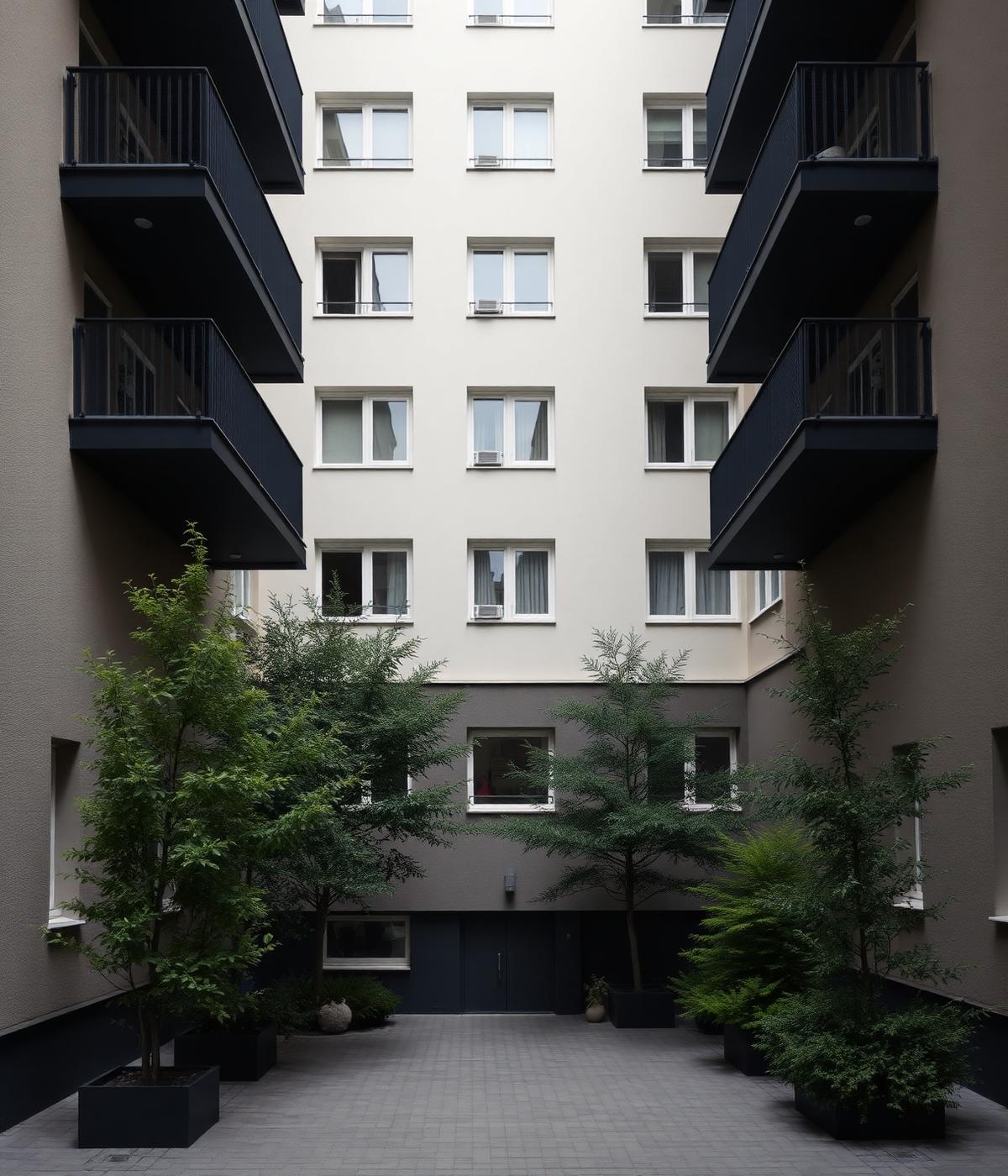 Bostadshus med gård